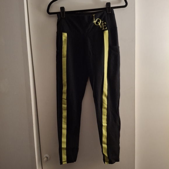 New York & Company Soho Street Women's Black and Yellow Leggings - Picture 1 of 8